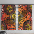 Australian Dragonfly Indigenous Art Window Curtain