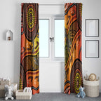 Australian Dragonfly Indigenous Art Window Curtain