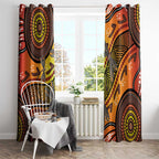 Australian Dragonfly Indigenous Art Window Curtain