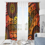 Australian Dragonfly Indigenous Art Window Curtain