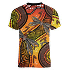 Australian Dragonfly Indigenous Art Women V-Neck T-Shirt