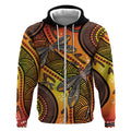 Australian Dragonfly Indigenous Art Zip Hoodie