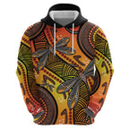 Australian Dragonfly Indigenous Art Zip Hoodie