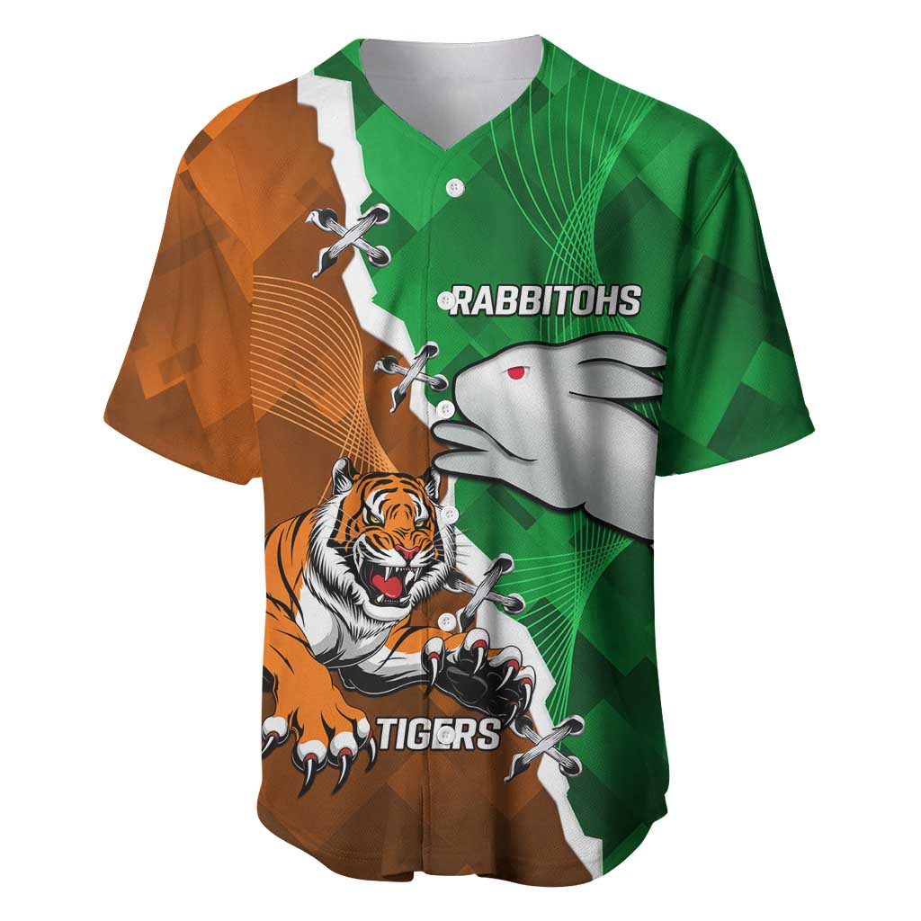Custom Rabbitohs And Tigers Baseball Jersey Together Dynamic Style