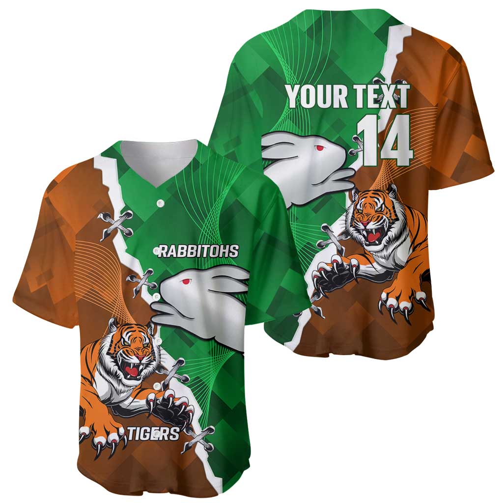 Custom Rabbitohs And Tigers Baseball Jersey Together Dynamic Style