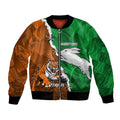 Custom Rabbitohs And Tigers Bomber Jacket Together Dynamic Style