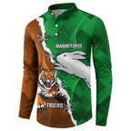 Custom Rabbitohs And Tigers Button Sweatshirt Together Dynamic Style