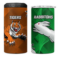 Rabbitohs And Tigers 4 in 1 Can Cooler Tumbler Together Dynamic Style