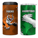 Rabbitohs And Tigers 4 in 1 Can Cooler Tumbler Together Dynamic Style