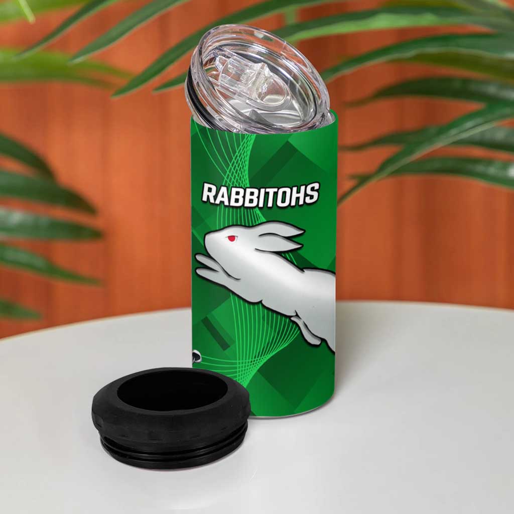 Rabbitohs And Tigers 4 in 1 Can Cooler Tumbler Together Dynamic Style