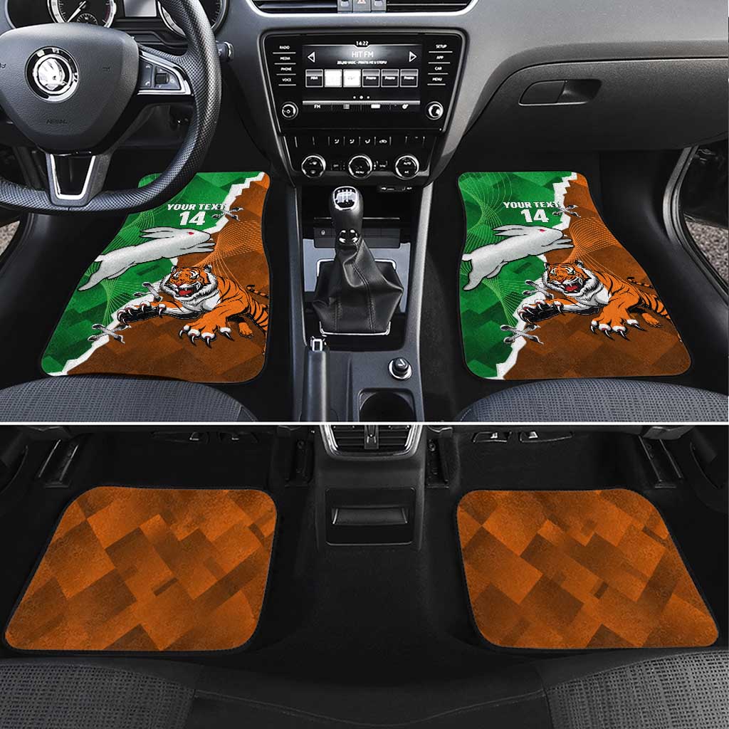 Custom Rabbitohs And Tigers Car Mats Together Dynamic Style
