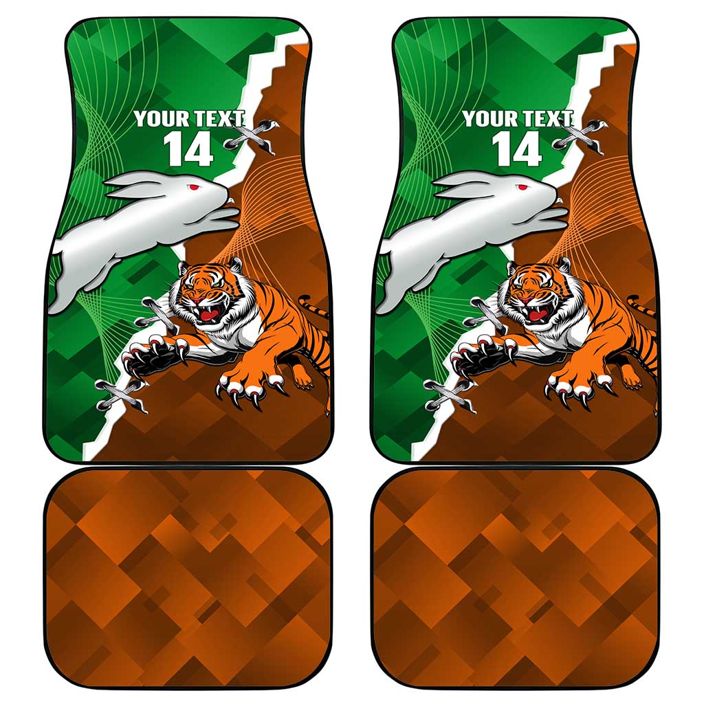 Custom Rabbitohs And Tigers Car Mats Together Dynamic Style