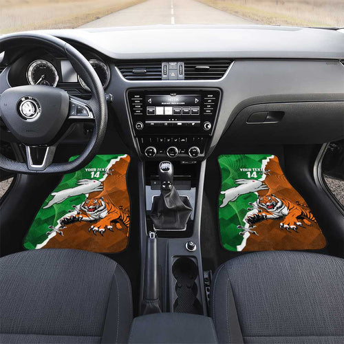 Custom Rabbitohs And Tigers Car Mats Together Dynamic Style