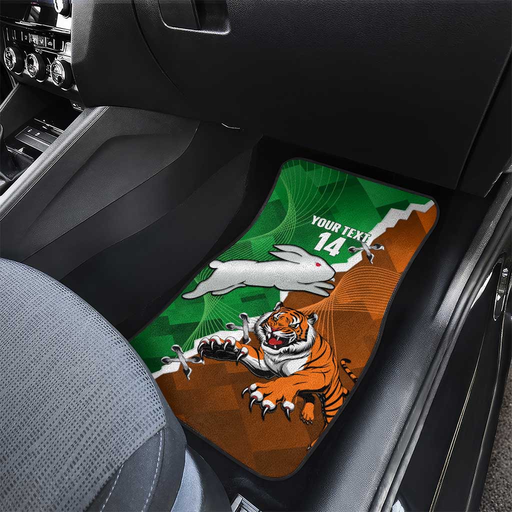 Custom Rabbitohs And Tigers Car Mats Together Dynamic Style