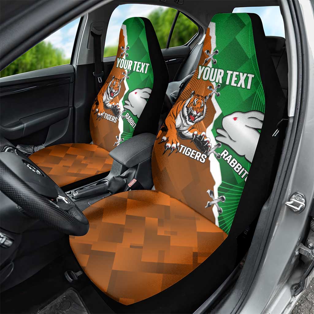 Custom Rabbitohs And Tigers Car Seat Cover Together Dynamic Style