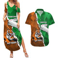 Custom Rabbitohs And Tigers Couples Matching Summer Maxi Dress and Hawaiian Shirt Together Dynamic Style