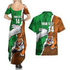Custom Rabbitohs And Tigers Couples Matching Summer Maxi Dress and Hawaiian Shirt Together Dynamic Style