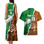 Custom Rabbitohs And Tigers Couples Matching Tank Maxi Dress and Hawaiian Shirt Together Dynamic Style