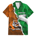 Custom Rabbitohs And Tigers Family Matching Mermaid Dress and Hawaiian Shirt Together Dynamic Style