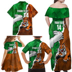 Custom Rabbitohs And Tigers Family Matching Off Shoulder Maxi Dress and Hawaiian Shirt Together Dynamic Style