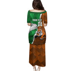 Custom Rabbitohs And Tigers Family Matching Puletasi and Hawaiian Shirt Together Dynamic Style