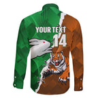Custom Rabbitohs And Tigers Family Matching Summer Maxi Dress and Hawaiian Shirt Together Dynamic Style