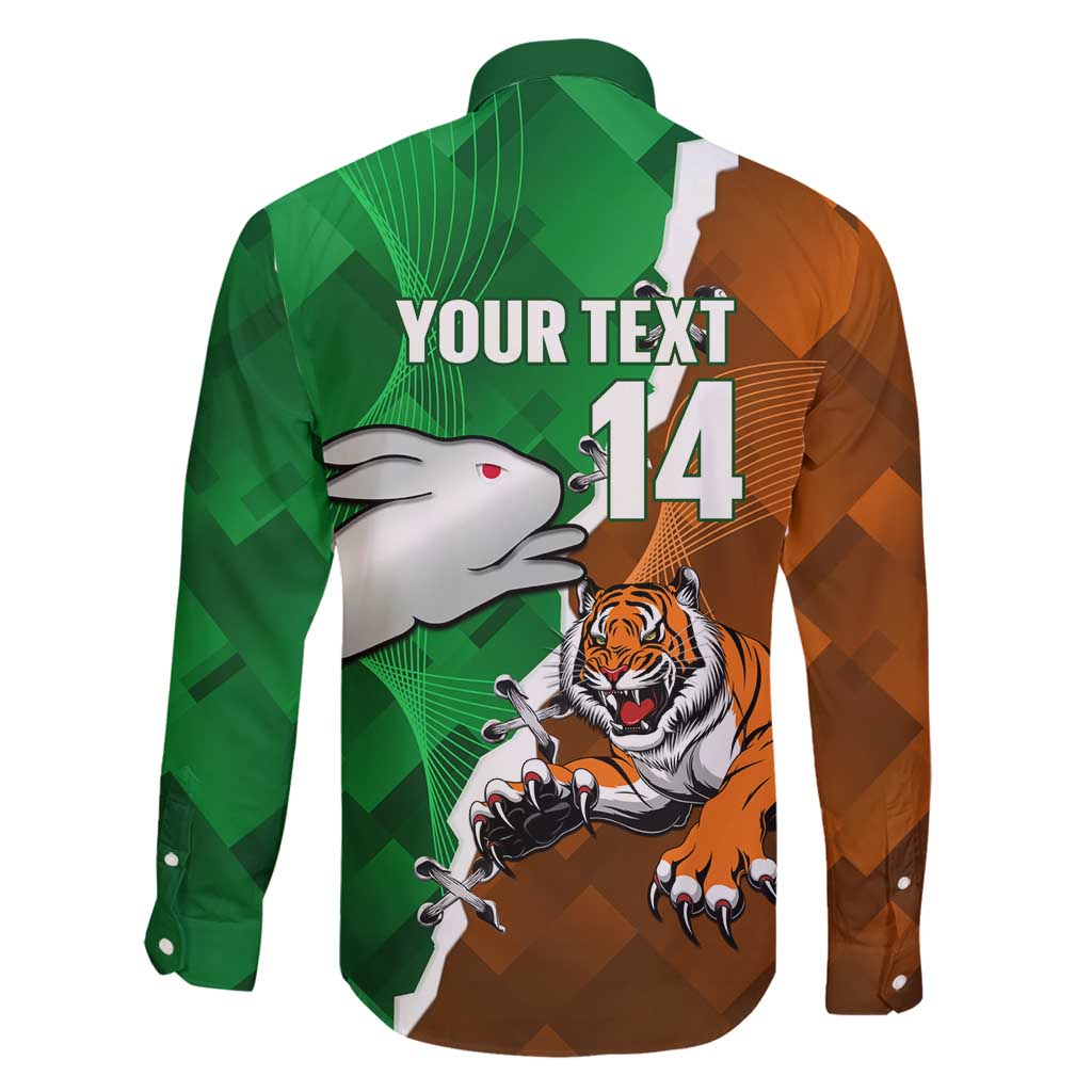 Custom Rabbitohs And Tigers Family Matching Summer Maxi Dress and Hawaiian Shirt Together Dynamic Style
