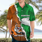 Custom Rabbitohs And Tigers Hawaiian Shirt Together Dynamic Style