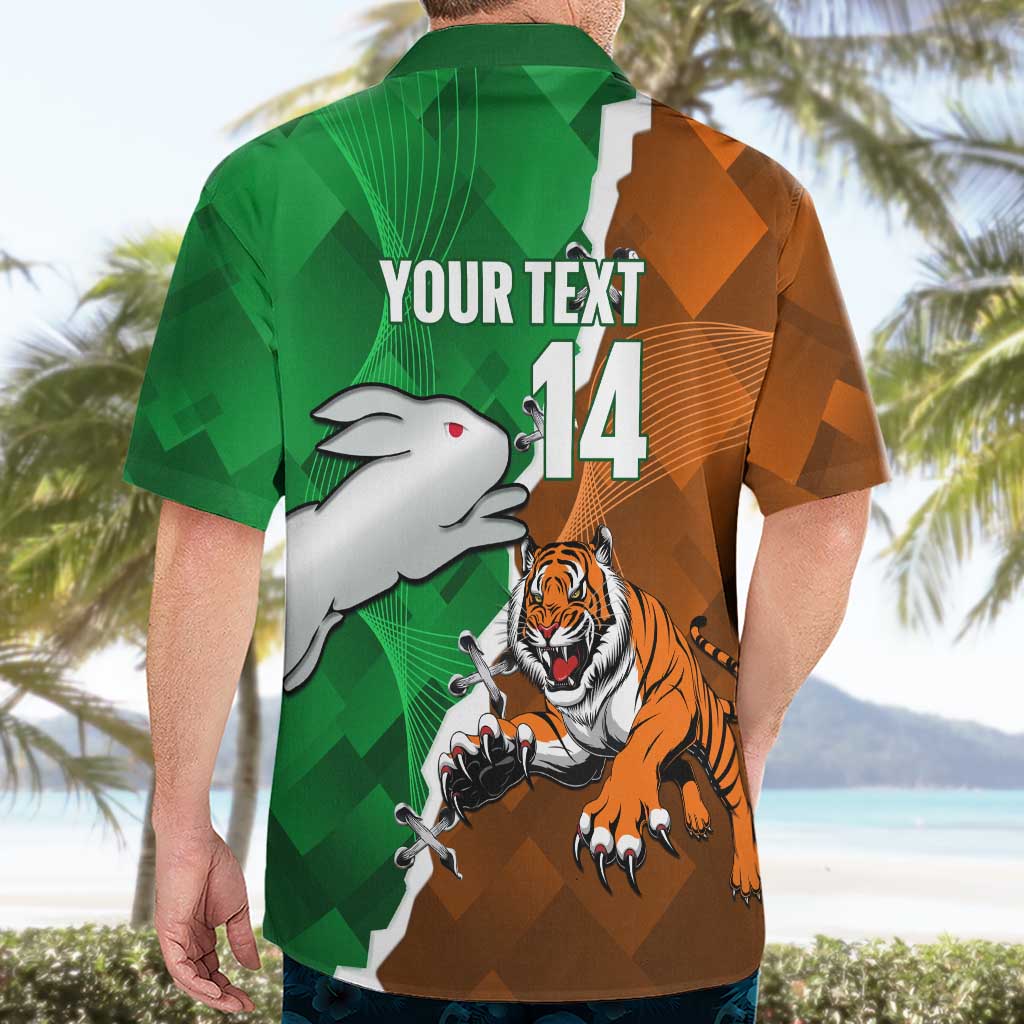 Custom Rabbitohs And Tigers Hawaiian Shirt Together Dynamic Style