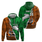 Custom Rabbitohs And Tigers Hoodie Together Dynamic Style