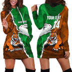 Custom Rabbitohs And Tigers Hoodie Dress Together Dynamic Style