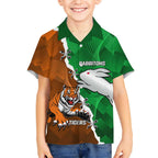 Custom Rabbitohs And Tigers Kid Hawaiian Shirt Together Dynamic Style