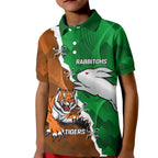 Custom Rabbitohs And Tigers Kid Polo Shirt Together Dynamic Style