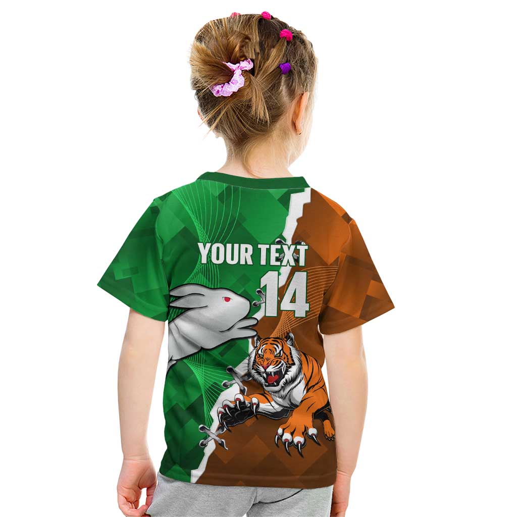 Custom Rabbitohs And Tigers Kid T Shirt Together Dynamic Style