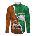 Custom Rabbitohs And Tigers Long Sleeve Button Shirt Together Dynamic Style