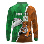 Custom Rabbitohs And Tigers Long Sleeve Polo Shirt Together Dynamic Style