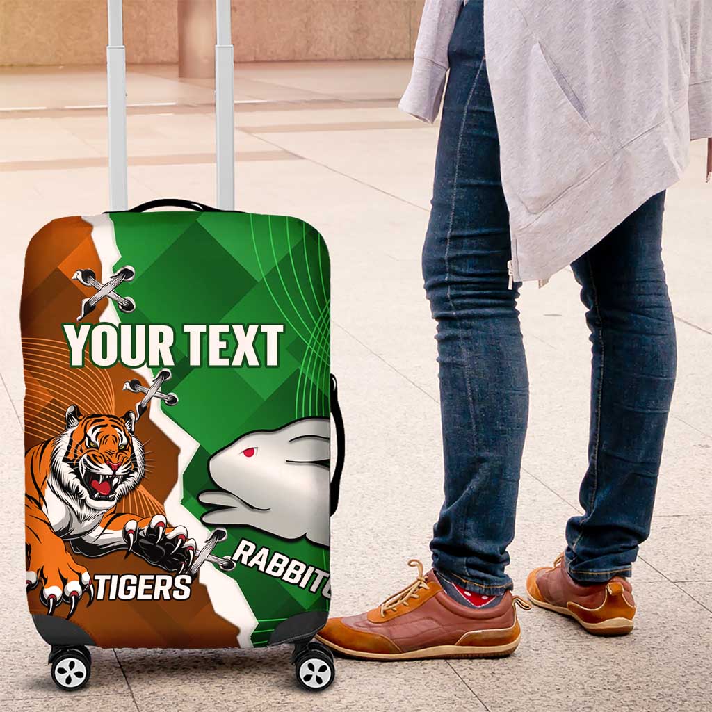 Custom Rabbitohs And Tigers Luggage Cover Together Dynamic Style