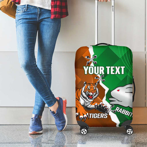 Custom Rabbitohs And Tigers Luggage Cover Together Dynamic Style