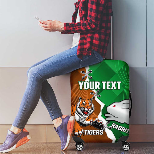Custom Rabbitohs And Tigers Luggage Cover Together Dynamic Style