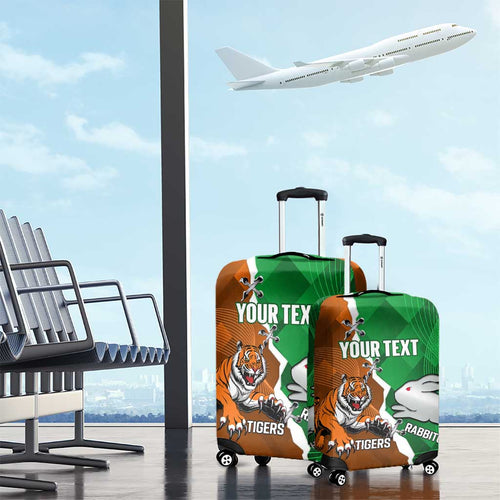 Custom Rabbitohs And Tigers Luggage Cover Together Dynamic Style