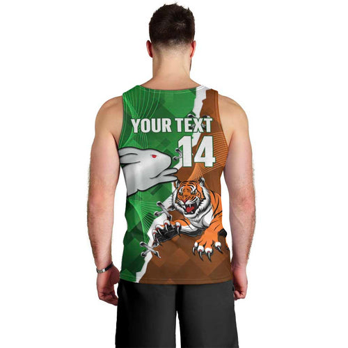 Custom Rabbitohs And Tigers Men Tank Top Together Dynamic Style