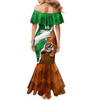 Custom Rabbitohs And Tigers Mermaid Dress Together Dynamic Style