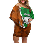 Custom Rabbitohs And Tigers Off Shoulder Short Dress Together Dynamic Style