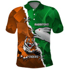 Custom Rabbitohs And Tigers Polo Shirt Together Dynamic Style
