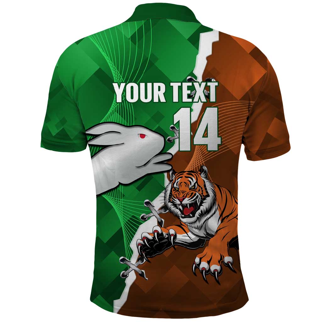 Custom Rabbitohs And Tigers Polo Shirt Together Dynamic Style
