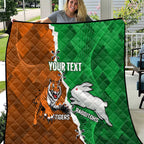 Custom Rabbitohs And Tigers Quilt Together Dynamic Style