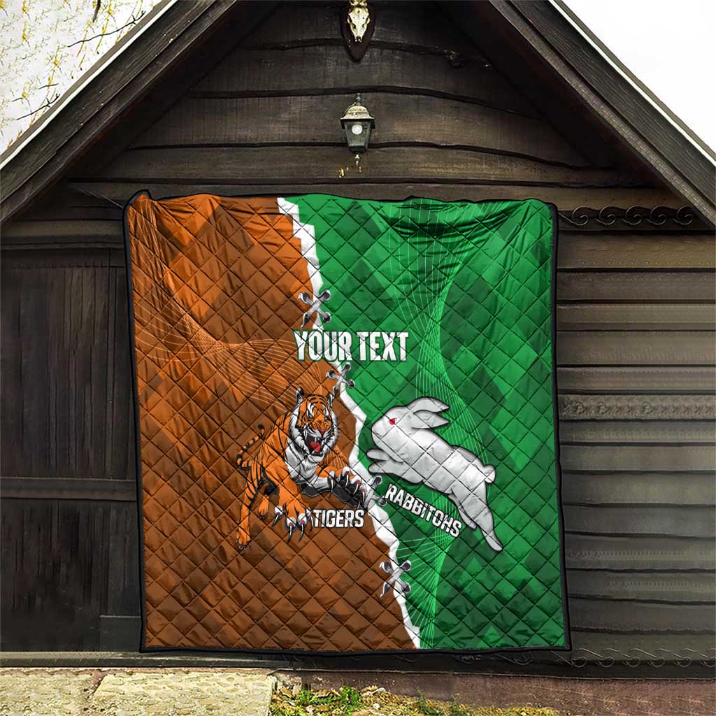 Custom Rabbitohs And Tigers Quilt Together Dynamic Style