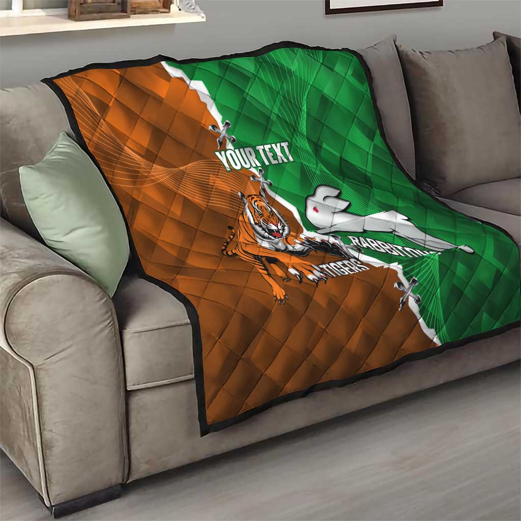Custom Rabbitohs And Tigers Quilt Together Dynamic Style