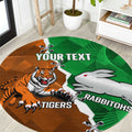 Custom Rabbitohs And Tigers Round Carpet Together Dynamic Style