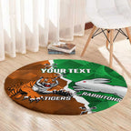 Custom Rabbitohs And Tigers Round Carpet Together Dynamic Style